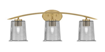 Kurve Three Light Bath Bar in New Age Brass (200|3723-NAB-5032)