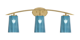 Kurve Three Light Bath Bar in New Age Brass (200|3723-NAB-265)