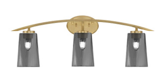 Kurve Three Light Bath Bar in New Age Brass (200|3723-NAB-262)