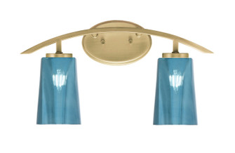 Kurve Two Light Bath Bar in New Age Brass (200|3722-NAB-265)