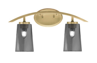 Kurve Two Light Bath Bar in New Age Brass (200|3722-NAB-262)