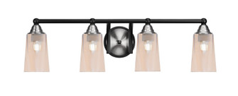 Paramount Four Light Bath Bar in Matte Black & Brushed Nickel (200|3424-MBBN-263)
