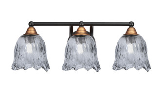 Paramount Three Light Bath Bar in Matte Black & Bass (200|3423-MBBR-4232)