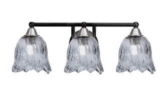 Paramount Three Light Bath Bar in Matte Black & Brushed Nickel (200|3423-MBBN-4232)