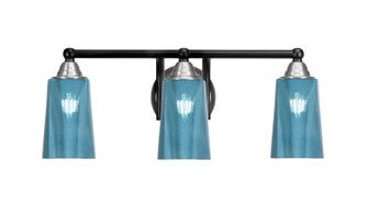 Paramount Three Light Bath Bar in Matte Black & Brushed Nickel (200|3423-MBBN-265)
