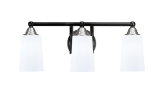 Paramount Three Light Bath Bar in Matte Black & Brushed Nickel (200|3423-MBBN-261)