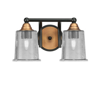 Paramount Two Light Bath Bar in Matte Black & Bass (200|3422-MBBR-5032)