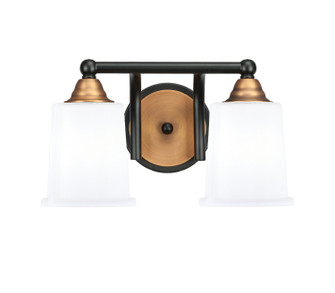 Paramount Two Light Bath Bar in Matte Black & Bass (200|3422-MBBR-5031)