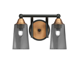 Paramount Two Light Bath Bar in Matte Black & Bass (200|3422-MBBR-262)