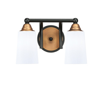 Paramount Two Light Bath Bar in Matte Black & Bass (200|3422-MBBR-261)