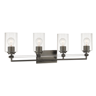 Binsly Four Light Vanity in Rustic Gun Metal (7|2644-749)