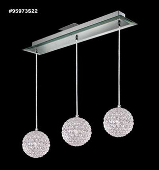 Sun Sphere Europa Three Light Bar Light in Silver (64|95973S22)