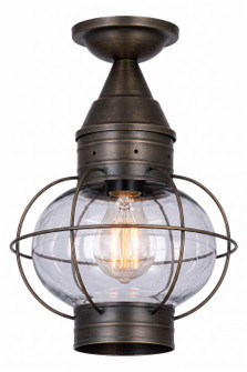 Ellington One Light Semi Flush Mount in Dark Brass (405|9623-DB-CL)