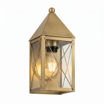 Ashford One Light Wall Sconce in Antique Brass (405|9521-X-AB-CL)