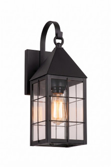 Ashford One Light Wall Sconce in Matte Black (405|9521P-H-BK-CL)