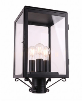 Westbrook Three Light Post Lantern in Matte Black (405|94510-BK-CL)
