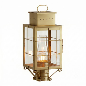 Norfield One Light Post Lantern in Antique Brass (405|9420-H-AB-CL-C)