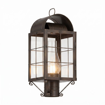 Durham One Light Post Lantern in Dark Brass (405|9120-H-DB-CL-C)