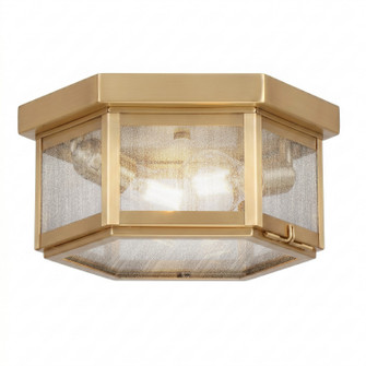 Branford Two Light Semi Flush Mount in Antique Brass (405|91132-AB-SDY)