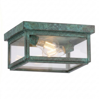Branford Two Light Semi Flush Mount in Verde Green (405|91122-VG-CL)
