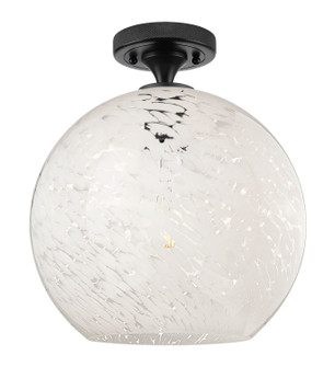 Downtown Urban One Light Semi-Flush Mount in Matte Black (405|434-1F-BK-G1216-12WM)