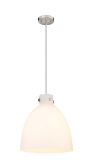Downtown Urban Three Light Pendant in Satin Nickel (405|410-3PL-SN-G412-14WH)