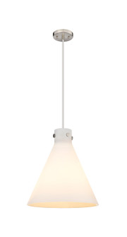 Downtown Urban Three Light Pendant in Satin Nickel (405|410-3PL-SN-G411-14WH)
