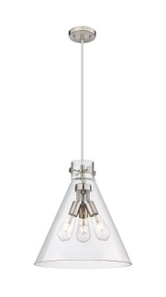 Downtown Urban Three Light Pendant in Satin Nickel (405|410-3PL-SN-G411-14CL)