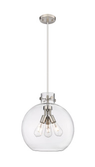 Downtown Urban Three Light Pendant in Satin Nickel (405|410-3PL-SN-G410-14CL)
