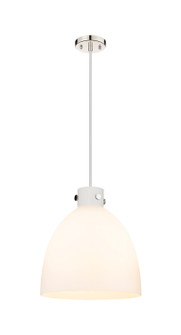 Downtown Urban Three Light Pendant in Polished Nickel (405|410-3PL-PN-G412-14WH)
