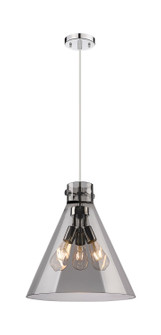 Downtown Urban Three Light Pendant in Polished Nickel (405|410-3PL-PN-G411-14SM)