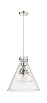 Downtown Urban Three Light Pendant in Polished Nickel (405|410-3PL-PN-G411-14CL)