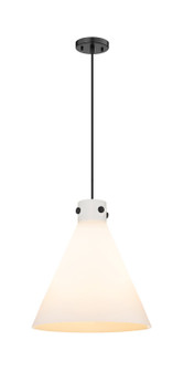 Downtown Urban Three Light Pendant in Matte Black (405|410-3PL-BK-G411-14WH)