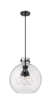 Downtown Urban Three Light Pendant in Matte Black (405|410-3PL-BK-G410-14SDY)