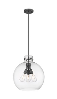 Downtown Urban Three Light Pendant in Matte Black (405|410-3PL-BK-G410-14CL)