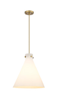Downtown Urban Three Light Pendant in Brushed Brass (405|410-3PL-BB-G411-14WH)