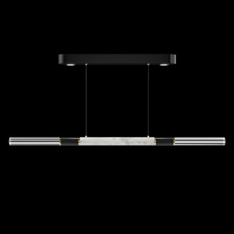 Antonia LED Linear Pendant in Black/Brass/Smoke (48|100149-112)