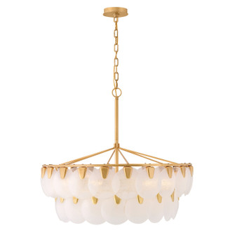 Essie Six Light Chandelier in Distressed Brass (138|FR46519DA)