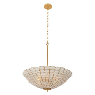 Samal Six Light Chandelier in Oxidized Gold Leaf (33|515157OL)