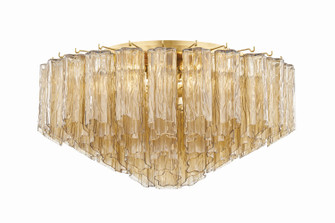 Watertown Six Light Flush Mount in Aged Brass (70|4907-AGB)