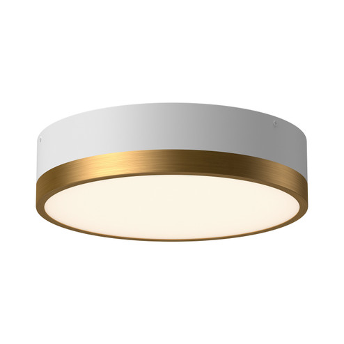 Brisbane Three Light Flush Mount in Aged Gold/White (452|FM556216AGWH)