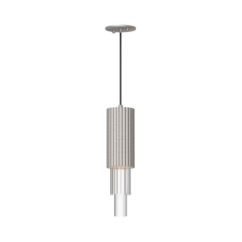 Bordeaux LED Pendant in Brushed Nickel/Clear Ribbed Glass (452|PD502204BNCR) Bordeaux LED Pendant in Brushed Nickel/Clear Ribbed Glass (452|PD502204BNCR)