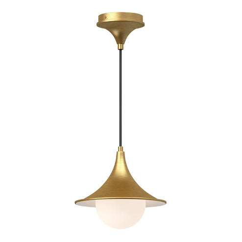 Fuji One Light Pendant in Brushed Gold/Opal Matte Glass (452|PD525009BGOP)