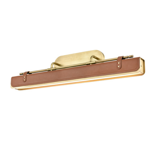 Valise LED Wall Sconce in Vintage Brass/Cognac Leather (452|WV307931VBCL)