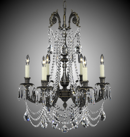 Finisterra Six Light Chandelier in Satin Nickel (183|CH2052-A-07G-ST)