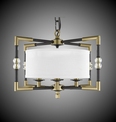 Magro Four Light Chandelier in Old Bronze w/Old Brass Accents (183|CH3702-35S-36G-ST-GL)