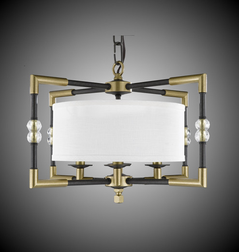 Magro Four Light Chandelier in Old Bronze w/Old Brass Accents (183|CH3702-35S-36G-ST-PG)