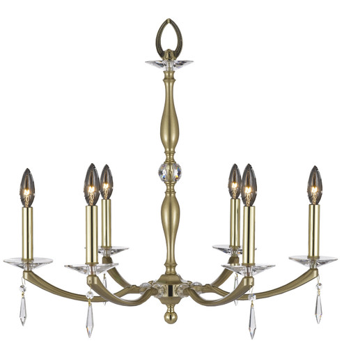 Kensington Six Light Chandelier in Polished Nickel (183|CH5325-SP-38G-ST)