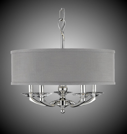 Kensington Five Light Chandelier in Pewter w/Polished Nickel Accents (183|CH5424-37G-38G-ST-PG)