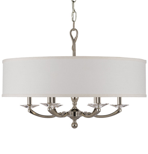 Kensington Six Light Chandelier in Polished Nickel (183|CH5426-38G-ST-HL)